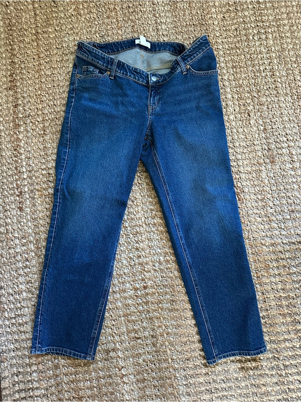 H&M Maternity Low-Rise Women's Dark Blue Ankle-Length Jeans